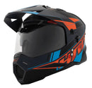 CASCO HRO MX 330 ADVENTURE CROSS INTEGRAL DOBLE VISOR VOLTEX NARANJA CELESTE