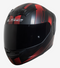 CASCO MOTO LS2 NS352 ENIX NEGRO MATE ROJO POLARIZADO