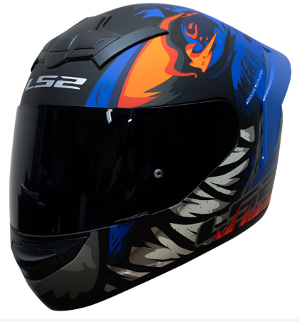 CASCO PARA MOTO LS2 NS352 WEI NEGRO MATE/AZUL/NARANJA