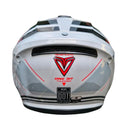 CASCO PARA MOTO ABIERTO FIBRA S.T.S ONEBIT WHITE BLACK RED