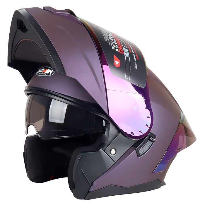 CASCO MOTO HOKEN FF900 FLIP UP VIOLETA MATE