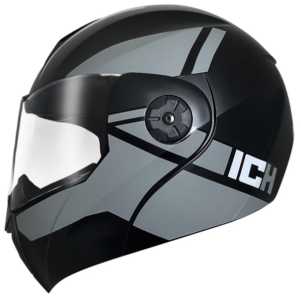 CASCO ICH ABATIBLE WIND GRIS NEGRO MATE