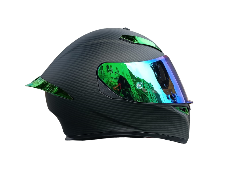 Casco de moto online verde