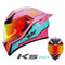 CASCO MOTO BIHR ROSA VERDE MATE DOBLE CERTIFICADO