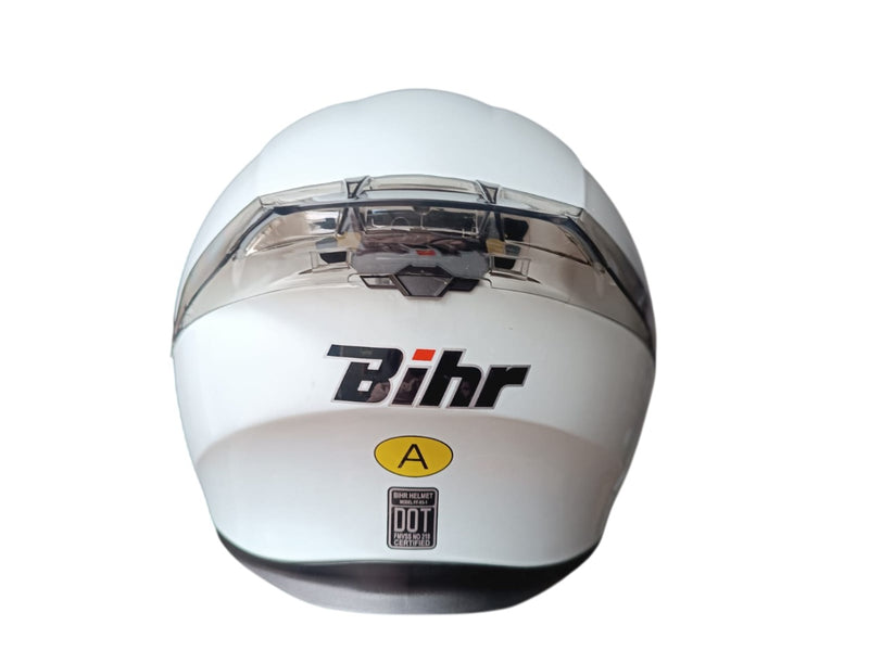 CASCO MOTO BIHR BLANCO BRILLO DOBLE VISOR POLARIZADO