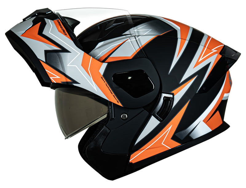 CASCO MOTO ABATIBLE KRATOS K35 KOJI NARANJA TRANSPARENTE