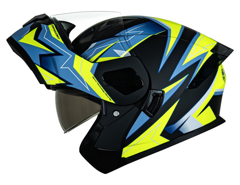 CASCO MOTO ABATIBLE KRATOS K35 KOJI TURQUEZA TRANSPARENTE (Copia)