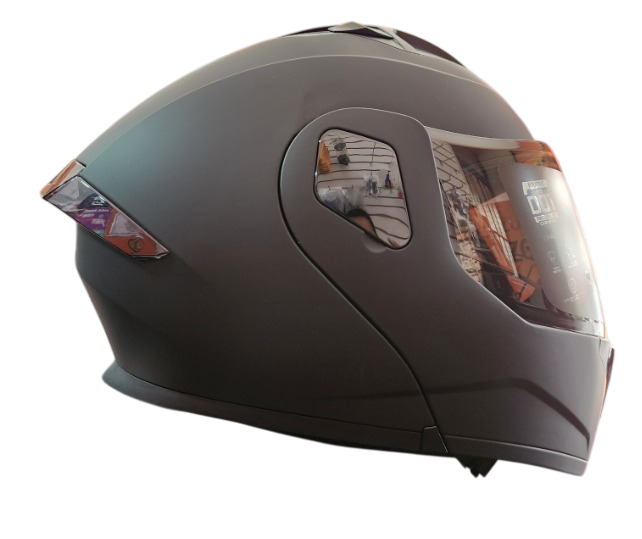 CASCO MOTO ABATIBLE KRATOS K35 SOLID  NEGRO TRANSPARENTE