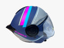 CASCO PARA MOTO FIBRA ONE BIT STREAM LANDER AZUL MATE