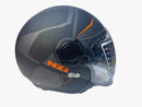 CASCO MOTO ABIERTO NZI RINGWAY DUO NEGRO NARANJA