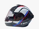 CASCO MOTO INTEGRAL NZI WAKE STREAM BLANCO NEGRO