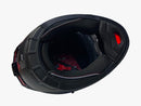 CASCO PARA MOTO ABATIBLE FIBRA ATTO DUO NEGRO MATE CON LED