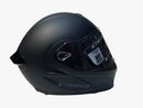 CASCO PARA MOTO ABATIBLE FIBRA ATTO DUO NEGRO MATE CON LED