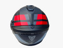 CASCO PARA MOTO FIBRA ONE BIT STREAM THUNDER NEGRO ROJO