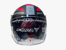 CASCO PARA MOTO FIBRA ONE BIT STREAM THUNDER NEGRO ROJO