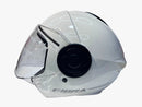 CASCO PARA MOTO FIBRA ONE BIT STREAM BLANCO BRILLO