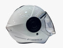 CASCO PARA MOTO FIBRA ONE BIT STREAM BLANCO BRILLO