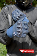 GUANTES PARA MOTO FOX BOMBER AZUL