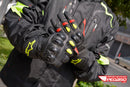 GUANTES MOTO ALPINESTAR CUERO NEGRO CELER ROJO VERDE