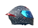 CASCO MOTO BIHR DOBLE VISOR NEGRO CAMUFLADO MATE GRIS ALERON ROJO POLARIZADO