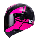 CASCO ICH ABATIBLE WIND FUCSIA NEGRO MATE