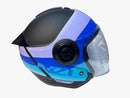 CASCO MOTO ABIERTO NZI CIVIC MATE AZUL NEGRO