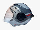 CASCO PARA MOTO FIBRA ONE BIT THUNDER BLANCO