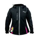 Casaca para moto de mujer X-KUDO FEMME negro / rosado CE