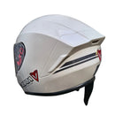 CASXO PARA MOTO INTEGRAL FIBRA V - GLOSS WHITE & BLACK
