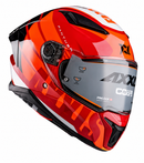 CASCO MOTO AXXIS PANTHER SV ROJO BLANCO BRILLO
