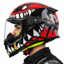 CASCO MOTO LS2 NIÑO FF812 MINI PUNK GREY RED