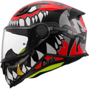 CASCO INTEGRAL PARA MOTO LS2 FF812 MINI PUNK GREY RED