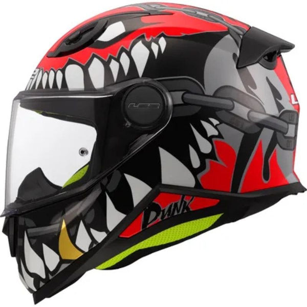 CASCO INTEGRAL PARA MOTO LS2 FF812 MINI PUNK GREY RED