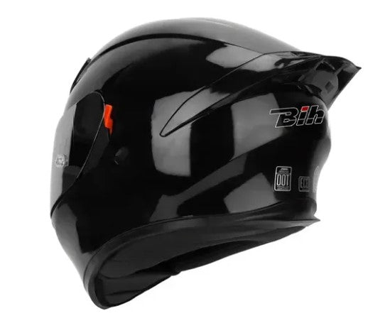 CASCO MOTO BIHR NEGRO BRILLO DOBLE VISOR POLARIZADO
