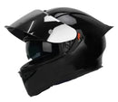 CASCO MOTO BIHR NEGRO BRILLO DOBLE VISOR POLARIZADO