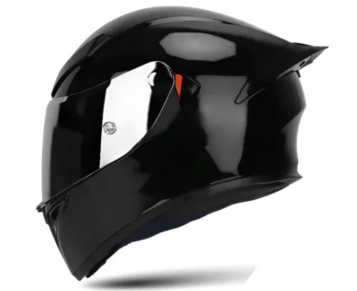 CASCO MOTO BIHR NEGRO BRILLO DOBLE VISOR POLARIZADO