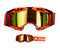 LENTE PARA CROSS LS2 AURA NEGRO/NARANJA VISOR IRIDIUM DORADO