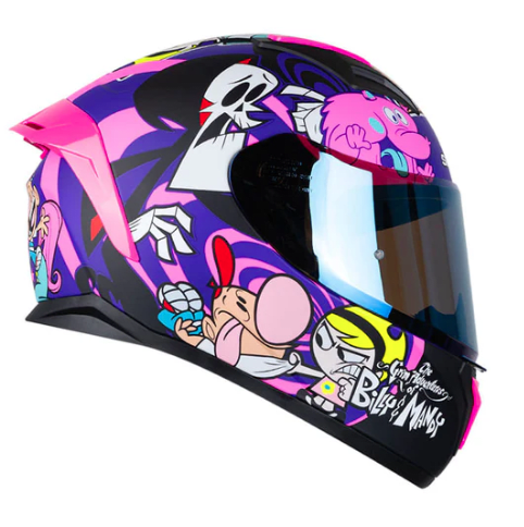 CASCO MOTO SHAFT SH-582 SP BILLY Y MANDY LILA MATE