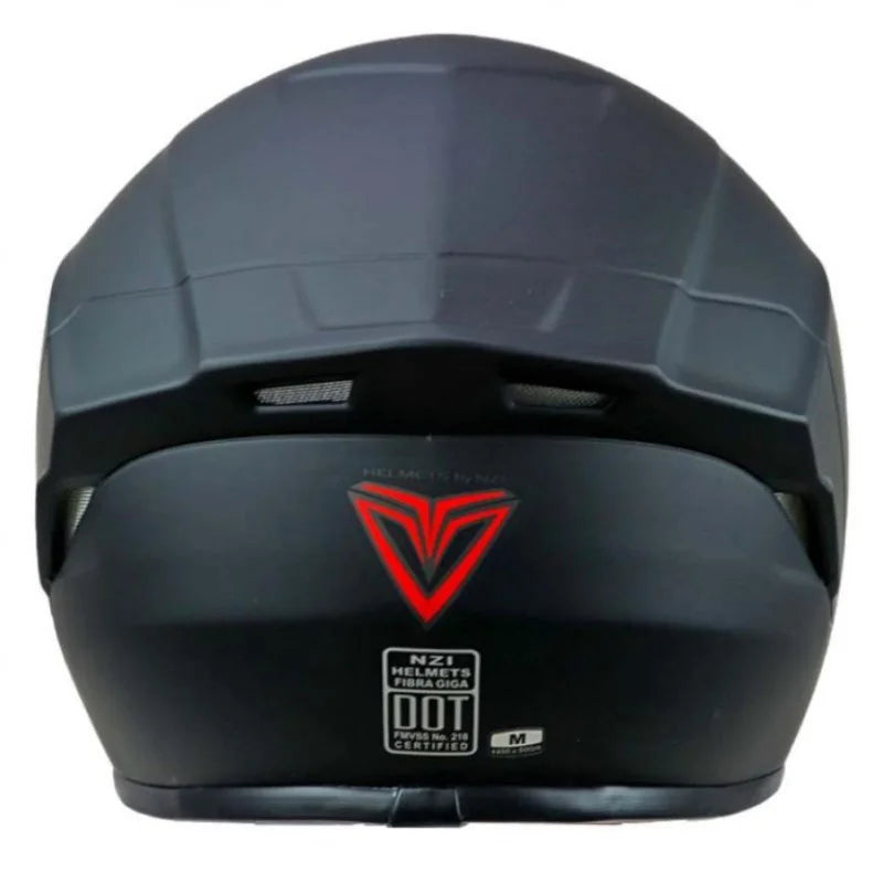 CASCO MOTO FIBRA BY NZI HELMETS NEGRO MATE