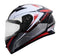 CASCO MOTO YOHE 978 NEGRO ROJO BRILLO