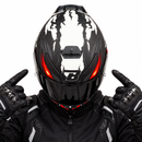 CASCO MOTO BIHR ANTIVENOM ROJO DOBLE VISOR