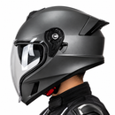 CASCO MOTO CES ICON DOBLE CERTIFICADO VISOR DIA Y NOCHE AZUL GRIS MATE