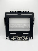 Porta Placa Para Moto FOX Universal NEGRO De Acero Inoxidable