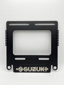 Porta Placa Para Moto SUZUKI Universal NEGRO De Acero Inoxidable