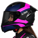 Casco Moto Ls2 Integral Vision Ff810 Azul Rosa Polarizado