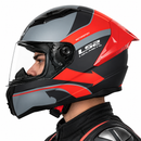 Casco integral para moto LS2 VIGO VISION gris mate / rojo