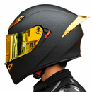 CASCO MOTO AXOR EX BIHR ZAFIRO GOLDEN DORADO DOBLE VISOR