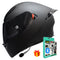 CASCO MOTO AXOR EX BIHR FIBRA DE CARBONO NEGRO DOBLE VISOR