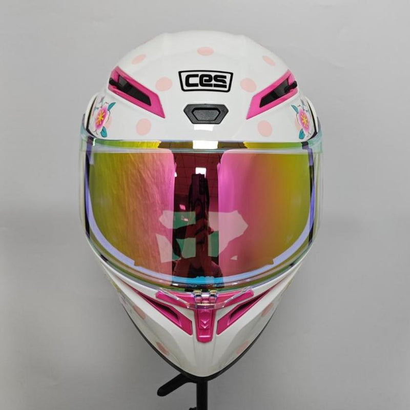 CASCO ABATIBLE HELLO KITTY EX SOMAN BLANCO CON ROSADO