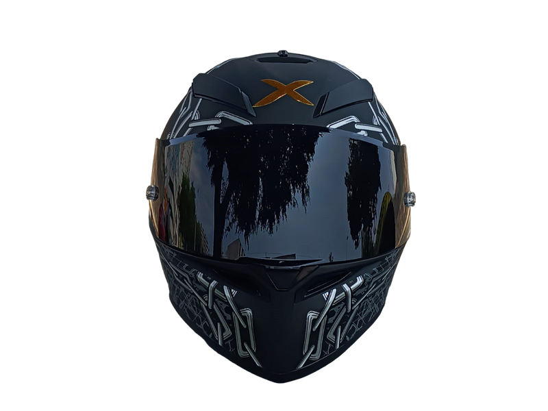 CASCO MOTO AXOR EX BIHR PITBULL POLARIZADO DOBLE VISOR Importaciones Pegaso